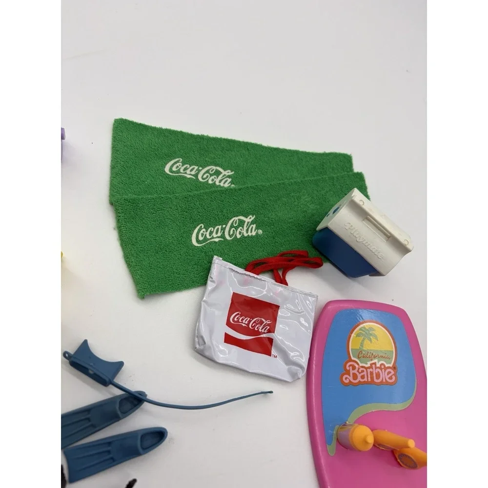 Vintage 80s 90s Barbie Sports Surfing Scuba Swim Accessories Beach Coke Lot‎